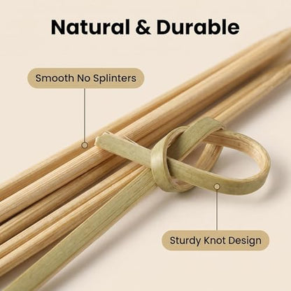 4.7 Inch Bamboo Cocktail Picks - 200 Pack for Appetizers & Drinks
