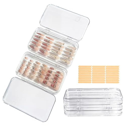 Tri-Fold Press On Nail Storage Case with 30 Double Sided Tape - Nail Organizer