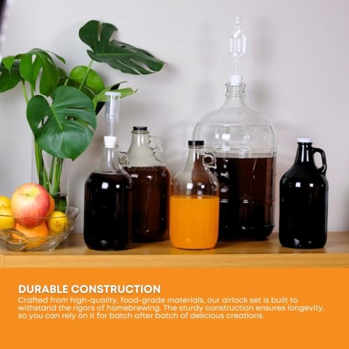 2-Pack Twin Bubble Airlocks for Fermentation of Beer Wine Cider & Kombucha