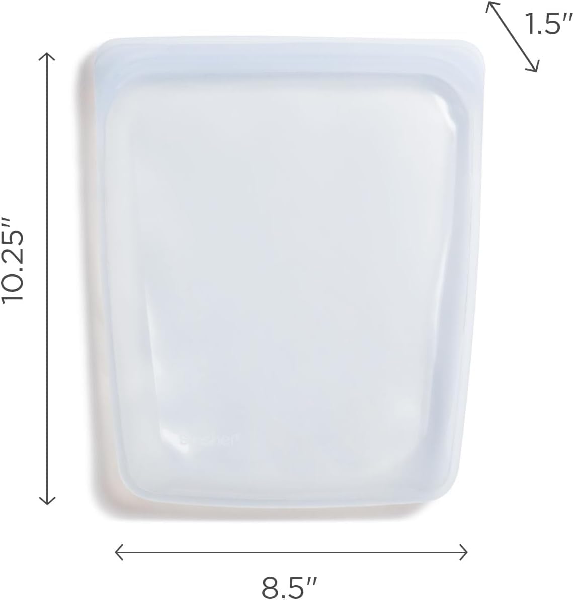 Stasher Silicone Reusable Food Storage Bag - Eco-Friendly Half Gallon | 64 oz Clear, Microwave & Dishwasher Safe