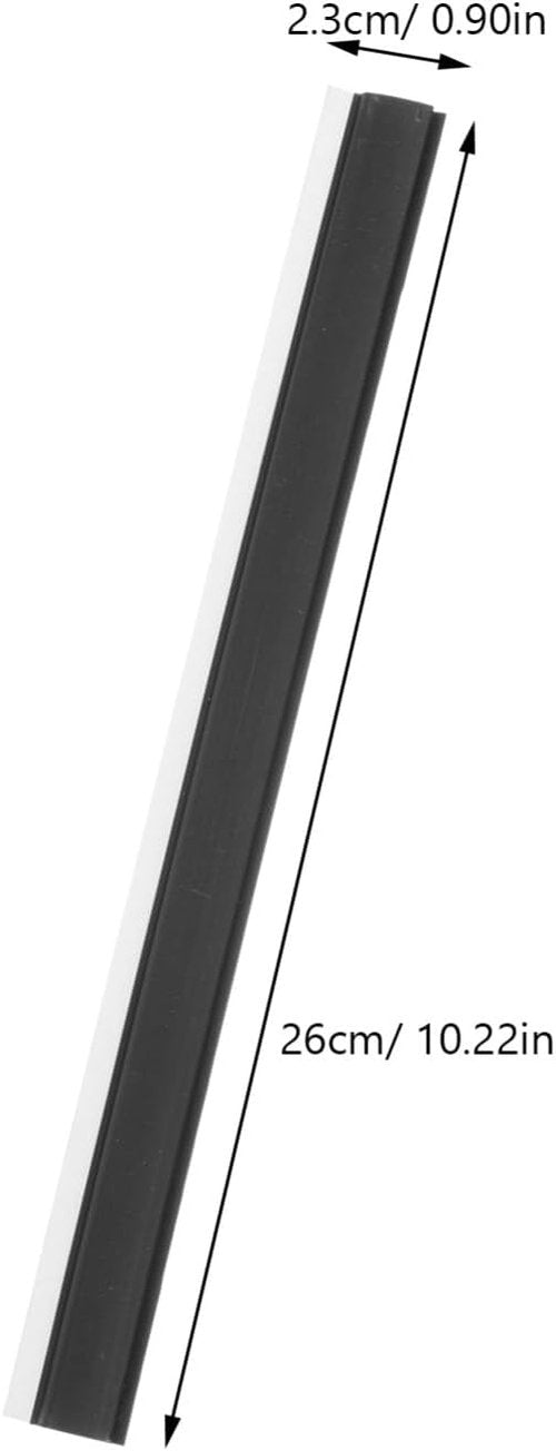 4Pcs Rubber Lip Replacement Edge Strips by [Brand Name] - Efficient Cleaning Tool for Easy Installation | Soft Black