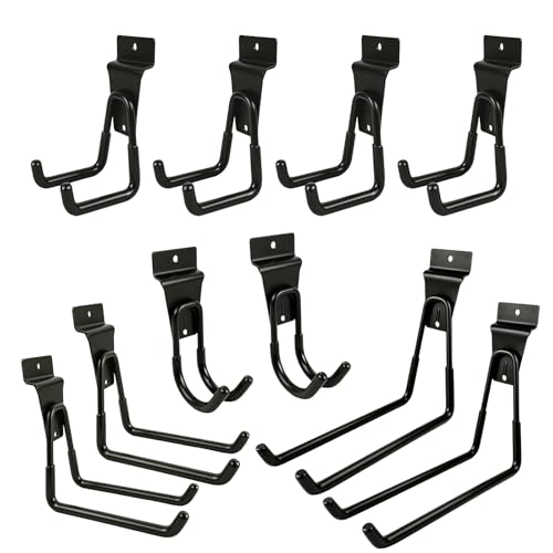 Heavy-Duty Metal Utility Wall Hooks Set for Garage Storage - 10 Pack