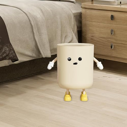 12 L Standing Waterproof Trash Can with Lid - Modern Waste Bin for Home & Entryway