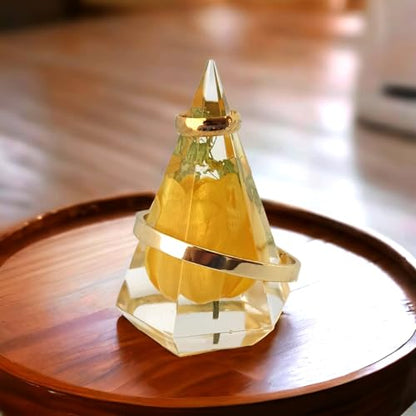 Ring Holder with Preserved Tulip Flower in Resin - Elegant Jewelry Display