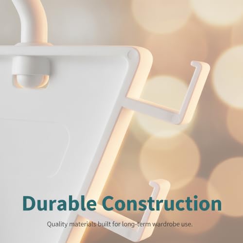 2-Piece V-Shaped Double-Sided Closet Organizer with 12 Hooks - Space Saving Hanger