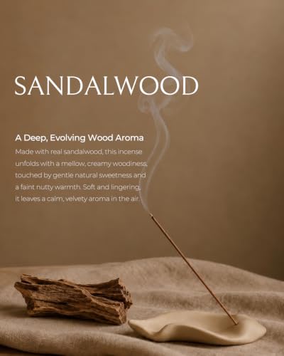 Sandalwood Incense Sticks Pack of 50 Natural Aromatic Calm Rituals