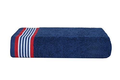 CASA COPENHAGEN 6-Piece Blue and Red Bathroom Towel Gift Set 550GSM