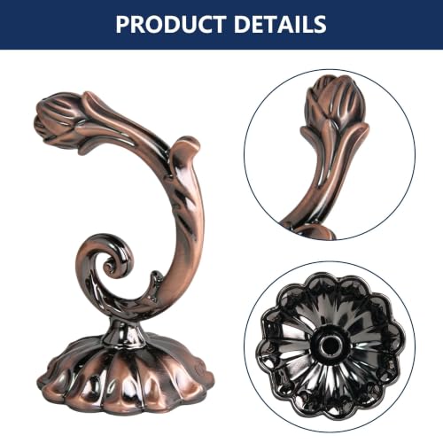 Heavy-Duty Copper Zinc Alloy Curtain Holdbacks 7.5cm Set of 2