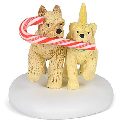 Peppermint Pups Village Figurine - Department 56 Holiday Collection, 1.375 Inch