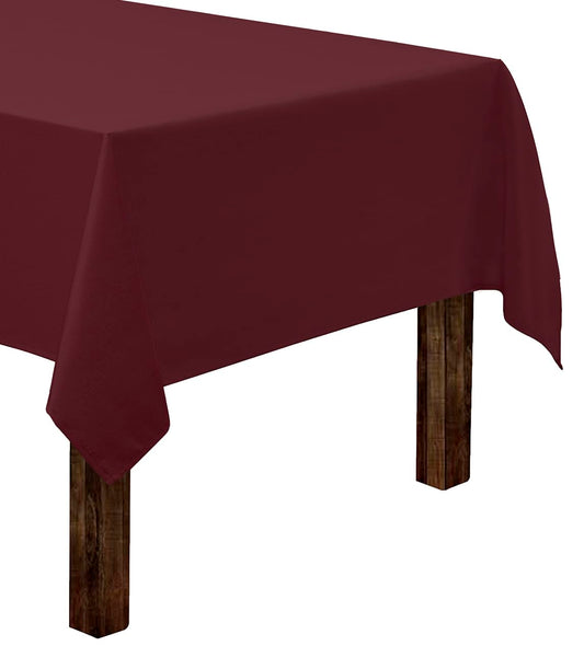 Gee Di Moda Rectangle Tablecloth - 60 x 84 Inch Burgundy Table Cloth for 5 Foot Rectangle Table - Heavy Duty Washable Fabric - for 5 Ft Buffet Table, Holiday Party, Dinner, Wedding & Baby Shower