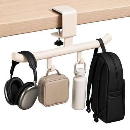 Desk Bag Hook Clamp for Purse Purse Holder Desk Organizer White