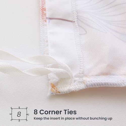 Kids Duvet Cover Set Twin White Butterfly Playful & Soft Bedding