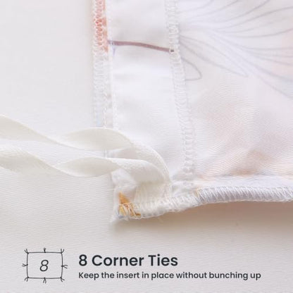 Kids Duvet Cover Set Twin White Butterfly Playful & Soft Bedding