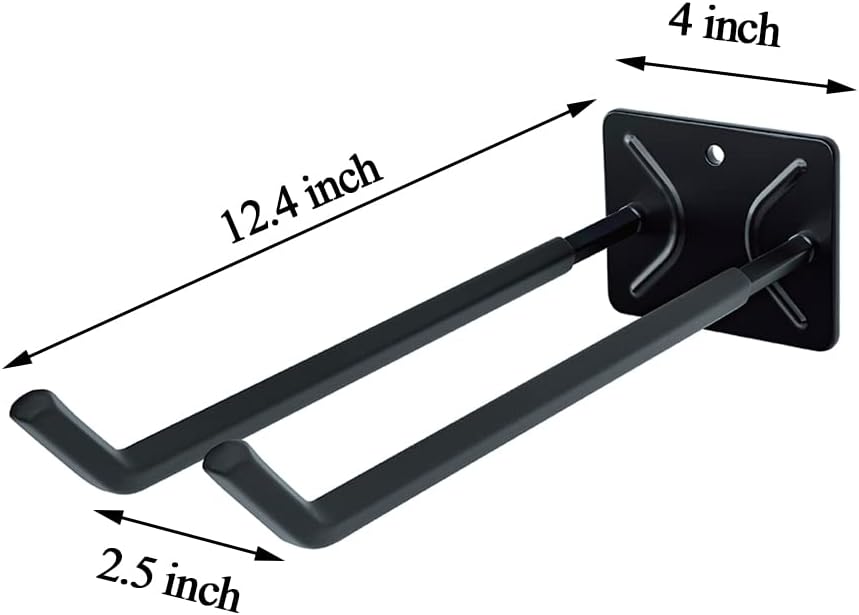 Ultrawall Heavy Duty Garage Storage Hooks - 12.4 Inch Wall Mount Tool Organizer | 2 Pack for Tires, Ladders & More