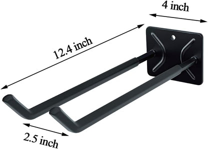 Ultrawall Heavy Duty Garage Storage Hooks - 12.4 Inch Wall Mount Tool Organizer | 2 Pack for Tires, Ladders & More