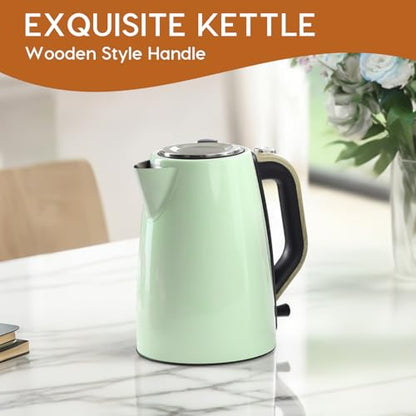 Electric Kettle 1.7L - Stainless Steel, Visual Water Window, 1500W, Auto Shut Off