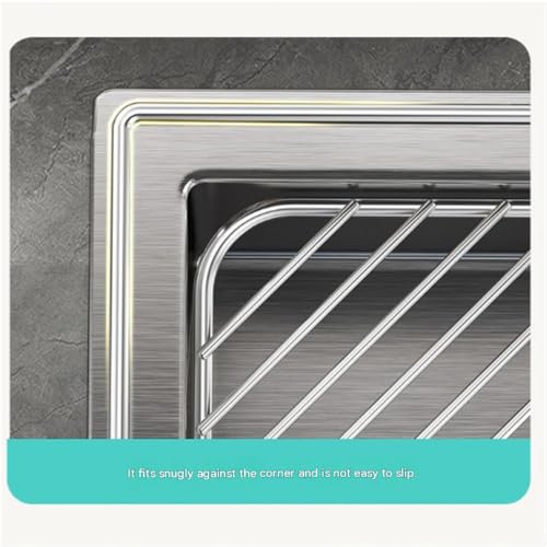 2-Pack Stainless Steel Corner Sink Shelf Space Saving Dish Drying Rack