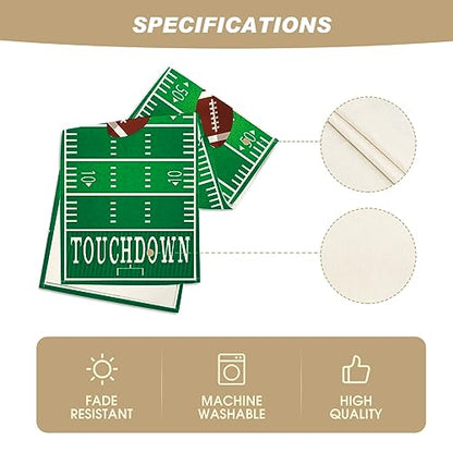 American Football Court Table Runner - Green 13 x 72 Inch for Sports & Party Decor