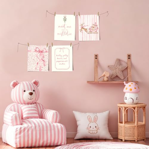 Christmas Wall Art Posters Prints 8x10in Set - Unframed Holiday Decor