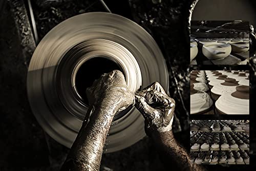 Dolsot Korean Stone Bowl Clay Pot for Cooking - Large 34oz, Includes Lid