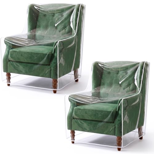 2 Pcs Clear Plastic Recliner Cover - 6 Mil Thick Armchair Protector, Variation 2