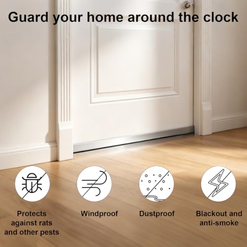 2-Pack 39-Inch Aluminum Door Sweep for Bottom of Door, Draft Stopper