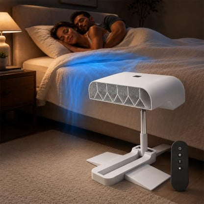 Bed Cooling Fan Under Sheets for Hot Sleepers - Adjustable Bed Side & Floor-Standing Fans
