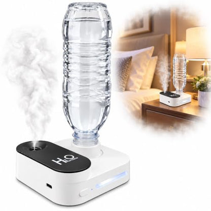 Portable Water Bottle Humidifier for Travel White Rechargeable Mini Small
