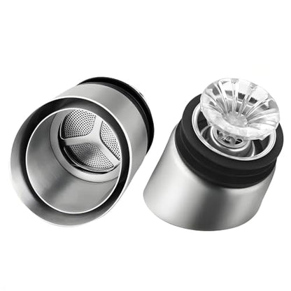 Stainless Steel Wine Aerator Pourer with Sediment Strainer - Universal Fits Decanters