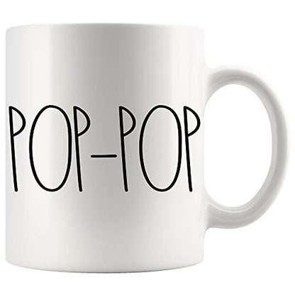 White 11oz Coffee Mug - POP-POP Birthday Gift for Family & Friends
