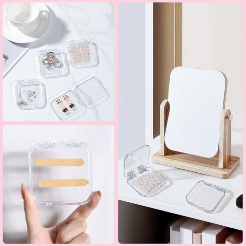 12Pcs Nail Storage Box with Double-Sided Adhesive Tape for Press-On Nails and Crafts
