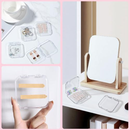 12Pcs Nail Storage Box with Double-Sided Adhesive Tape for Press-On Nails and Crafts
