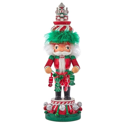 15-Inch Hollywood Nutcracker with Candy Tower Hat - Festive Holiday Decor