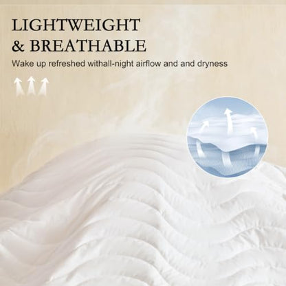 Wavy White Wool Mattress Pad King Size - Washable Australian Wool