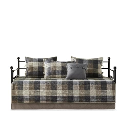 Reversible 6-Piece Twin Daybed Cover Set with Shams & Pillow Rustic Cabin Style