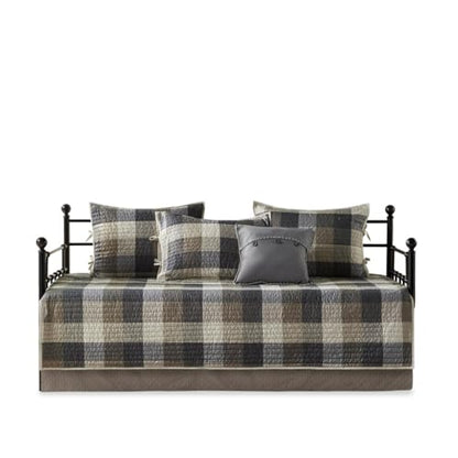 Reversible 6-Piece Twin Daybed Cover Set with Shams & Pillow Rustic Cabin Style