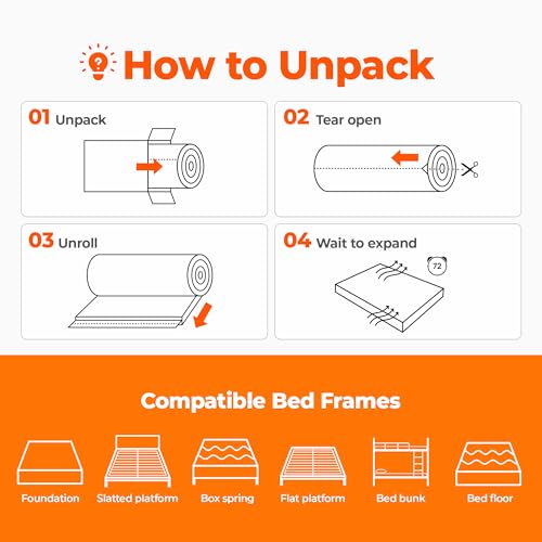 Neo Sleep 12 Inch Twin XL Cooling Gel Memory Foam Mattress for Cool Sleep Medium Firm Pressure Relieving CertiPUR-US Certified Foam, Mattress in a Box Fiberglass Free (Twin XL, 12 in)