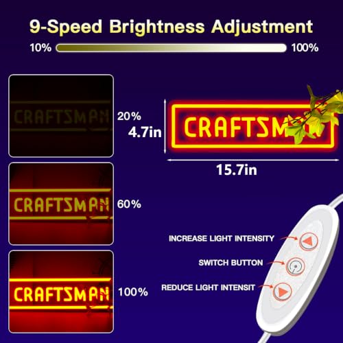 Red Neon Sign for Wall Decor - LED Light for Man Cave Bar Pub Bedroom Christmas Gift