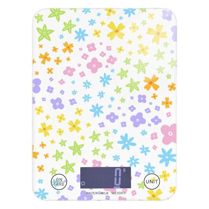 Food Scale Kitchen Scale Food Scales Digital Weight Grams and Ounces Small Electronic Food Scale for Baking Cooking Cute Daisy Star Flowers Rainbow