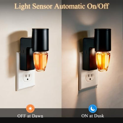 Wall Fragrance Plug-In with Night Light and Adjustable Essential Oil Diffuser