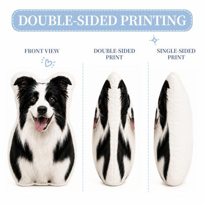 Personalized Pet Photo Pillow Custom Plush with Picture for Gift or Decor