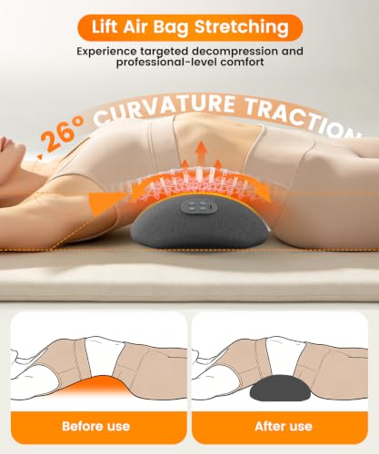 Rechargeable 3-in-1 Lumbar Massager Pillow with Heat & Vibration