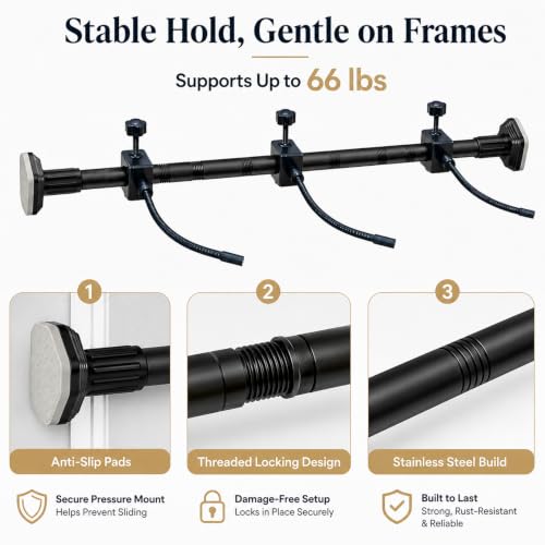 Adjustable Garland Hanger for Door Frame - Small 31.5-39.4 Inches Holiday Decor