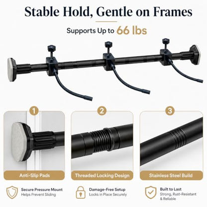 Adjustable Garland Hanger for Front Door Frame 31.5-80.7 Inches - Damage-Free Support