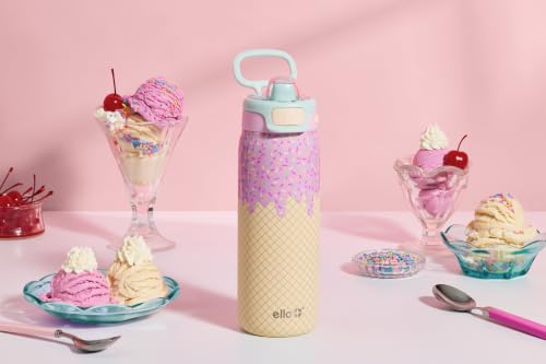 Kids Stainless Steel Water Bottle 18oz with Pop & Fill Lid - A La Mode