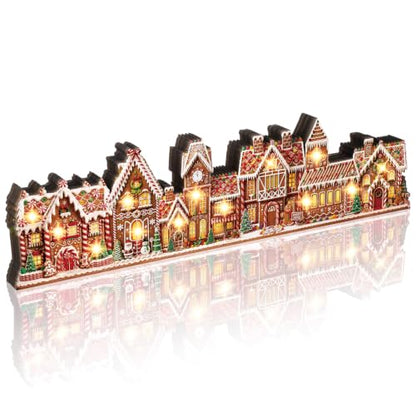 Lighted Christmas Gingerbread House Table Decor Village Set - Variation of Christmas