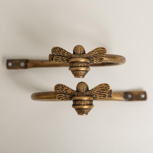 Heritage Brass Bee Curtain Tiebacks - Pair of Iron Holdbacks with Finishes