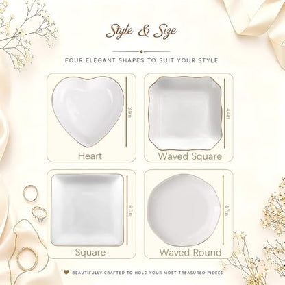 Personalized Birth Flower Jewelry Dish with Custom Name - Style2
