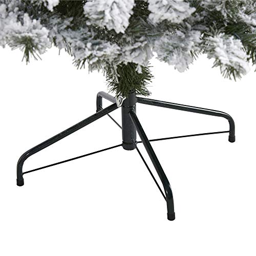 5ft Flocked Artificial Christmas Tree with Hinged Branches - Realistic Holiday Decor