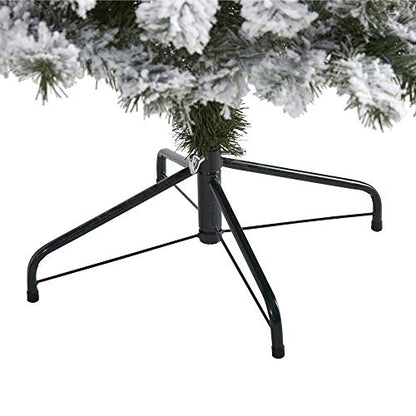 5ft Flocked Artificial Christmas Tree with Hinged Branches - Realistic Holiday Decor